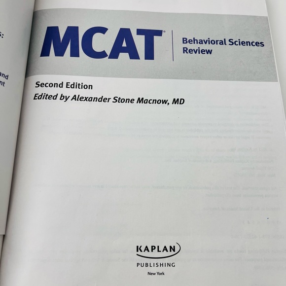 Kaplan MCAT Behavorial Science Review Book + Online Test Prep Second Edition - Picture 5 of 8